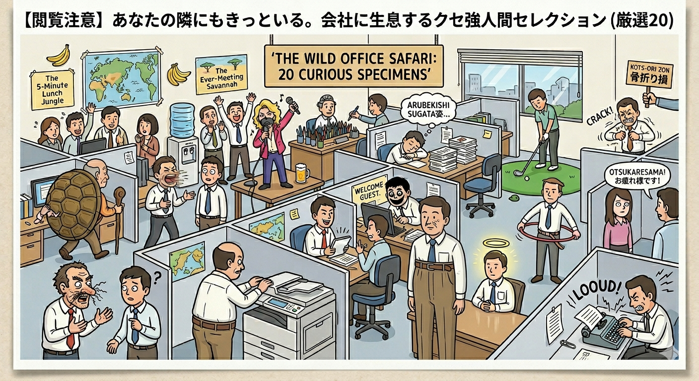 【閲覧注意】あなたの隣にもきっといる。会社に生息するクセ強人間セレクション（厳選20）+1